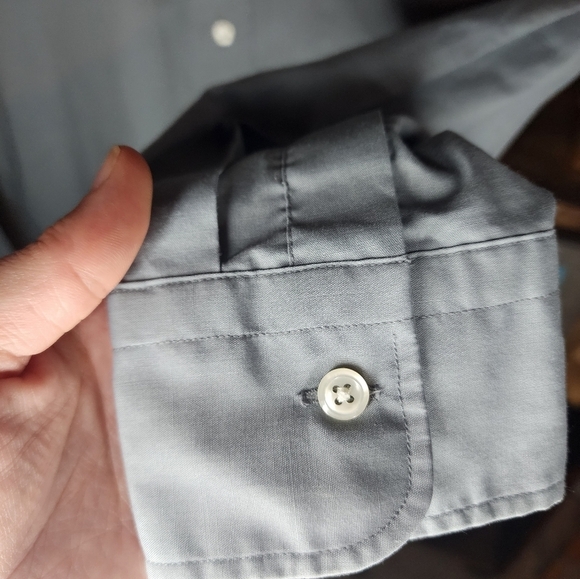 Christian Dior Monsieur Gray Button Down Size 14.5 32/33 - Picture 5 of 8